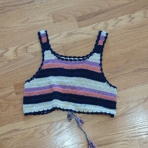 Anthropologie Maeve Multicolor Crochet Top